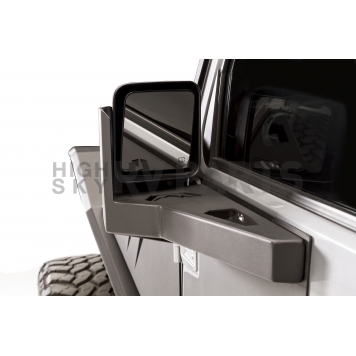 Fab Fours Exterior Mirror Cover Driver And Passenger Side Black Steel Set Of 2 - JK3001-1