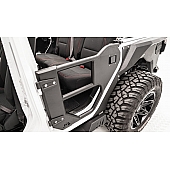 Fab Fours Door - Half Tubular Powder Coated Matte Black Steel Set Of 2 - JL1033-1