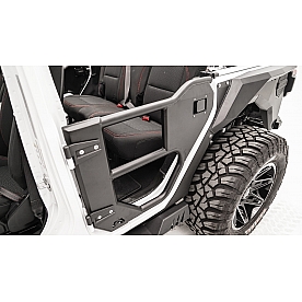 Fab Fours Door - Half Tubular Powder Coated Matte Black Steel Set Of 2 - JL1033-1