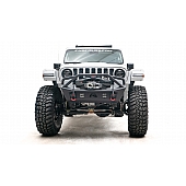 Fab Fours Bumper Vengeance 1-Piece Design Steel Black - JL18-B4752-1