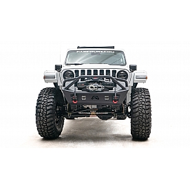 Fab Fours Bumper Vengeance 1-Piece Design Steel Black - JL18-B4752-1