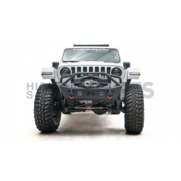 Fab Fours Bumper Vengeance 1-Piece Design Steel Black - JL18-B4752-1