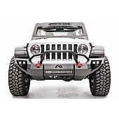Fab Fours Bumper Vengeance 1-Piece Design Steel Black - JL18-D4652-1