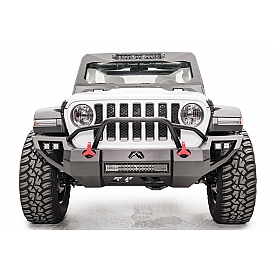 Fab Fours Bumper Vengeance 1-Piece Design Steel Black - JL18-D4652-1