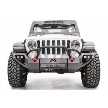 Fab Fours Bumper Vengeance 1-Piece Design Steel Black - JL18-D4652-1