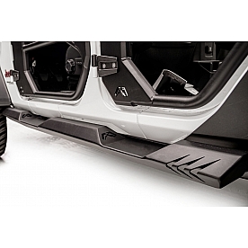 Fab Fours Rocker Panel Guard - Black Flat Matte Steel - JL18-G1550-1