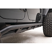 Fab Fours Rocker Panel Guard - Black Tubular Powder Coated - JL18-G1750-1
