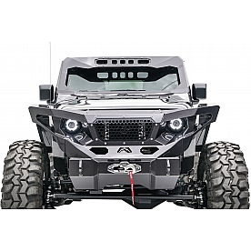 Fab Fours Windshield Frame Cover - Steel Black - JL3020-1