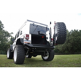 Fab Fours Spare Tire Carrier Black Rear - JP-Y1261T-1