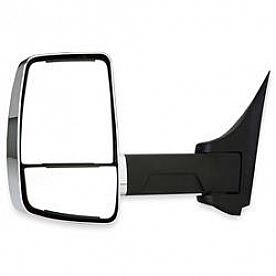 Velvac Exterior Mirror Remote Flat Glass/ Manual Convex Glass Rectangular Silver - 718435