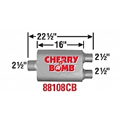 Cherry Bomb Vortex Exhaust Muffler - 88108CB