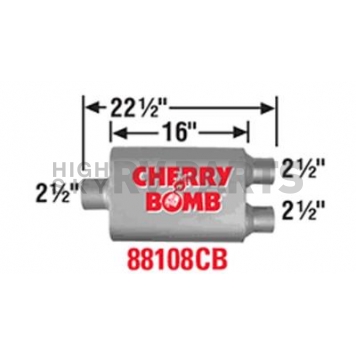 Cherry Bomb Vortex Exhaust Muffler - 88108CB