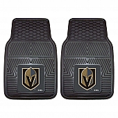 Fan Mat Floor Mat - Universal Fit Black Vinyl Set of 2 - 22901