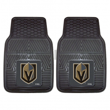 Fan Mat Floor Mat - Universal Fit Black Vinyl Set of 2 - 22901