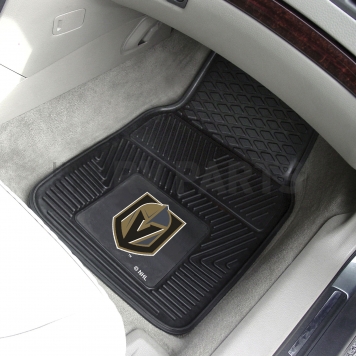 Fan Mat Floor Mat - Universal Fit Black Vinyl Set of 2 - 22901-1