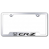 Automotive Gold License Plate Frame - Silver Stainless Steel - GFCRZEC