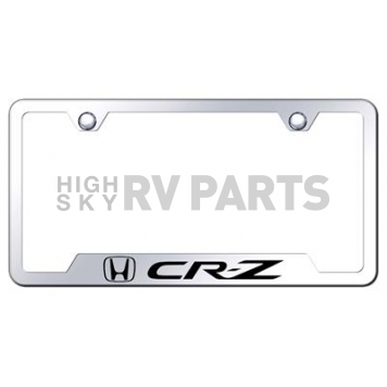 Automotive Gold License Plate Frame - Silver Stainless Steel - GFCRZEC