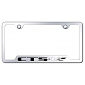 Automotive Gold License Plate Frame - Silver Stainless Steel - GFCTSVEC