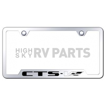 Automotive Gold License Plate Frame - Silver Stainless Steel - GFCTSVEC