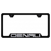 Automotive Gold License Plate Frame - Black Stainless Steel - GFDENEB
