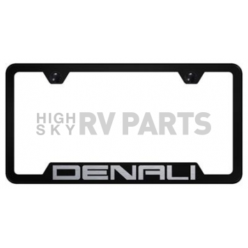 Automotive Gold License Plate Frame - Black Stainless Steel - GFDENEB