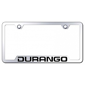 Automotive Gold License Plate Frame - Silver Stainless Steel - GFDUREC