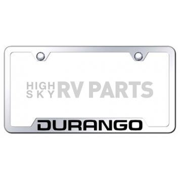 Automotive Gold License Plate Frame - Silver Stainless Steel - GFDUREC