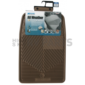 Highland Floor Mat - Direct-Fit Tan Rubber Set of 2 - 4404800-1