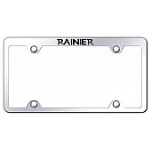 Automotive Gold License Plate Frame - Silver Stainless Steel - TFWRAIEC