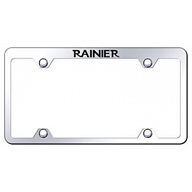 Automotive Gold License Plate Frame - Silver Stainless Steel - TFWRAIEC