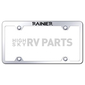 Automotive Gold License Plate Frame - Silver Stainless Steel - TFWRAIEC