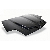 Harwood Fiberglass Hood - Ram Air Gloss Fiberglass Black - B20203