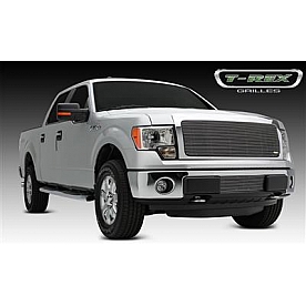 T-Rex Truck Products Grille Insert - Horizontal Bar Rectangular Polished Aluminum - 20572