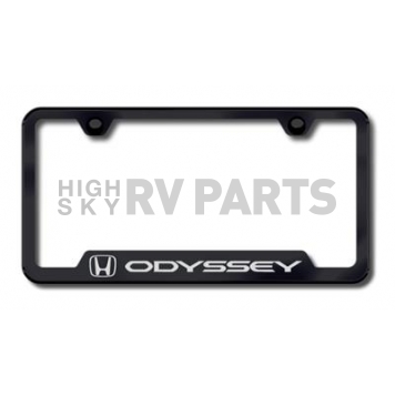 Automotive Gold License Plate Frame - Black Stainless Steel - GFODYEB