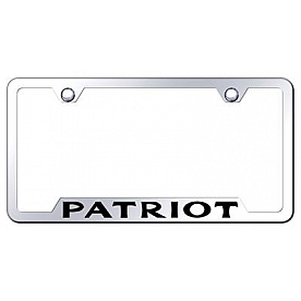 Automotive Gold License Plate Frame - Silver Stainless Steel - GFPAREC