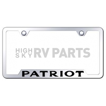 Automotive Gold License Plate Frame - Silver Stainless Steel - GFPAREC