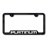 Automotive Gold License Plate Frame - Black Stainless Steel - GFPLTEB