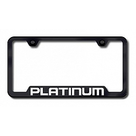 Automotive Gold License Plate Frame - Black Stainless Steel - GFPLTEB