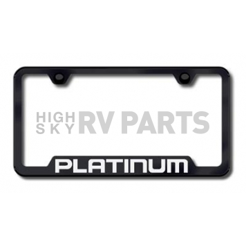 Automotive Gold License Plate Frame - Black Stainless Steel - GFPLTEB