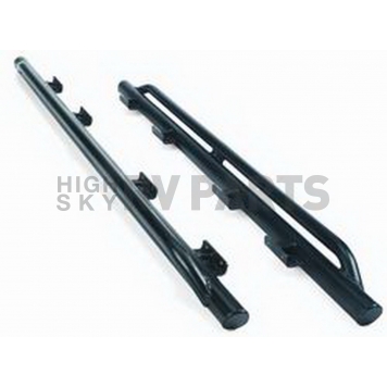 Warn Rocker Panel Guard - Round Tube Steel Black Powder Coated Set Of 2 - 74580