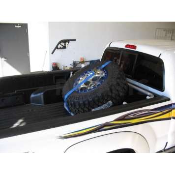 N-Fab Spare Tire Carrier Black Gloss Truck Bed Mount - BM1TCBL-1