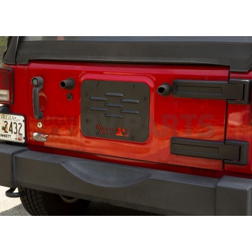 Rugged Ridge Tailgate Vent Cover - Painted Steel Black - 1158610-2