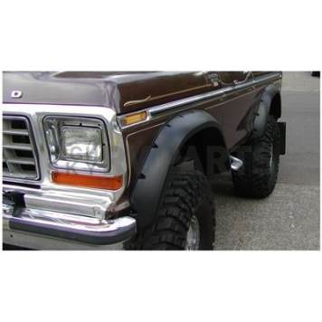 Bushwacker Fender Flare - Black Dura-Flex 2000 ABS Smooth Plastic Matte Set Of 2 - 20013-11