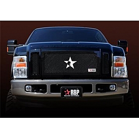 RBP (Rolling Big Power) Grille Insert - Black Powder Coated Stainless Steel Rectangular - 254563