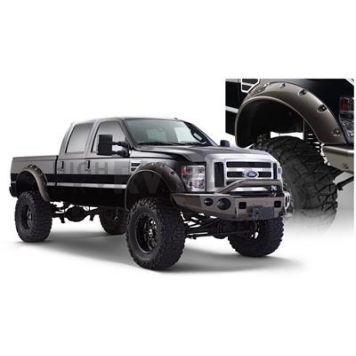 Bushwacker Fender Flare - Black Dura-Flex 2000 ABS Textured Plastic Matte Set Of 2 - 20047-02