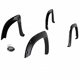 Paramount Automotive Fender Flare - Black ABS Plastic Black Set Of 4 - 580702