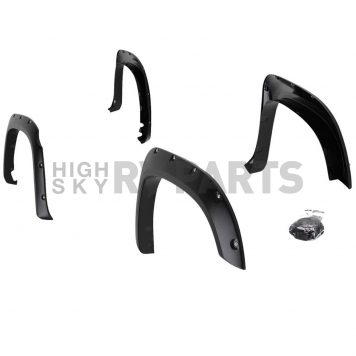 Paramount Automotive Fender Flare - Black ABS Plastic Black Set Of 4 - 580702-1