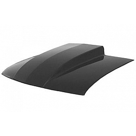 Harwood Fiberglass Hood - Cowl Induction Bare Fiberglass Black - B42104