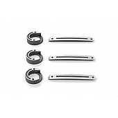 All Sales Exterior Door Handle Trim - Anthracite Metallic Set Of 3 - 3526AM