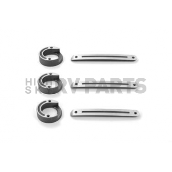 All Sales Exterior Door Handle Trim - Anthracite Metallic Set Of 3 - 3526AM